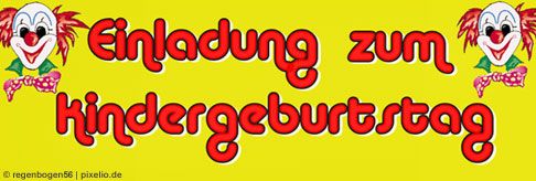 Einladung zum Kindergeburtstag