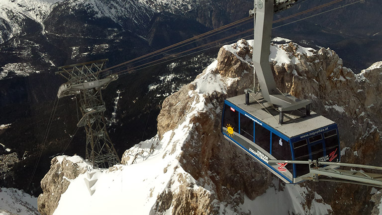 Familienurlaub in der Zugspitzregion: Fahrt mit der Zugspitzbahn