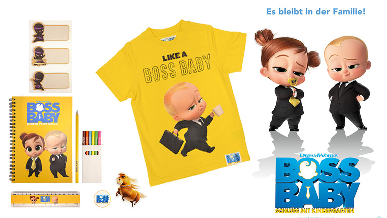 Zum Kinostart von "Boss Baby – Schluss mit Kindergarten" am 14. Oktober verlosen wir fünf Fanpakete.