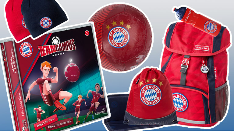 Bei unserem Gewinnspiel zum Start der Hörspielserie "FC Bayern – Team Campus" verlosen wir zwei tolle Fanpakete.