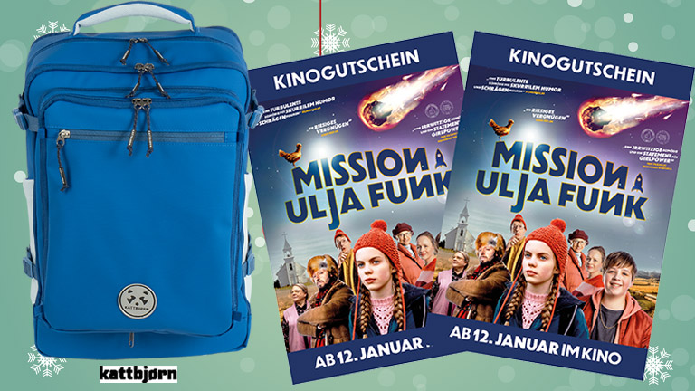 Bei unserem Gewinnspiel zum Kinder- und Familienfilm "Mission Ulja Funk" könnt ihr einen Schulrucksack von Kattbjoern gewinnen.