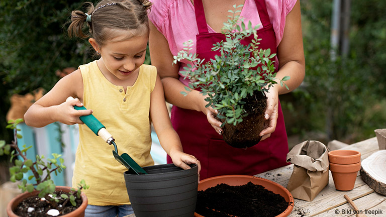 Pflegeleicht und lehrreich – Mit Kindern einen Garten gestalten
